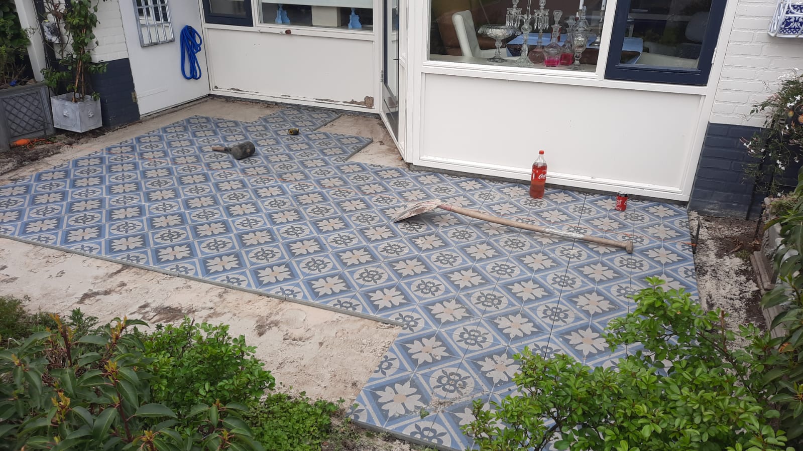 terrassen en opritten